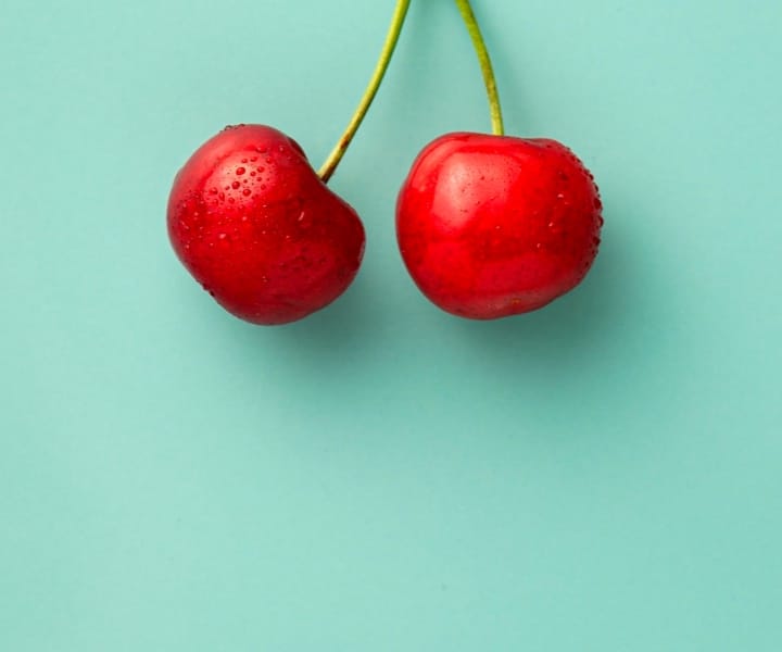 Picture of two cherries